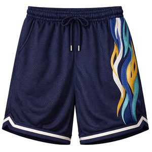 Shorts de sport décontractés pour hommes, en maille, légers, pour la gym, l'entraînement, la course à pied, la remise en forme, avec taille élastique, séchage rapide - Product Image 4