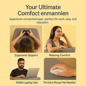 2025 nouvel oreiller de bureau en mousse à mémoire de forme souple avec poche pour la lecture et les jeux - Product Image 5