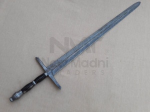 DAMAS FAIT À LA MAIN POIGNÉE DE CORNE NOIRE MÉDIÉVALE CHEVALIER ARMEMENT ÉPÉE NMT-2504 - Product Image 2