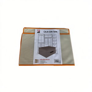 กล่องเก็บของผ้าไม่ทอพร้อมฝาปิด 40X30X25 ซม. กล่องจัดระเบียบ CAJA DE ORGANIZADOR - Product Image 1