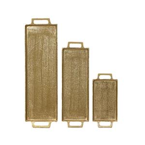 Bandejas de lujo antiguas con asas y base con patas, decoración de mesa, bandeja para dátiles y chocolate, decoración para Eid y Ramadán, juego de bandejas doradas. - Product Image 2