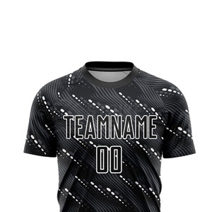 Camiseta de Fútbol Personalizada con Impresión por Transferencia de Calor, Manga Corta, 100% Poliéster, Transpirable, Ropa Deportiva de Equipo, Calidad Profesional - Product Image 2