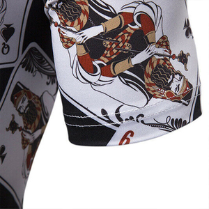 บริการ OEM ODM เสื้อยืดพิมพ์ลายซับลิเมชั่นคุณภาพสูง ลายการ์ดเล่นไพ่ เสื้อยืดลำลองทรงสปอร์ตสำหรับผู้ชาย เหมาะสำหรับฤดูร้อน - Product Image 4