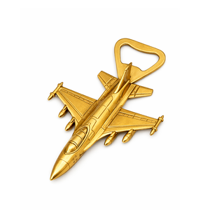 Regalos promocionales del fabricante, recuerdo de aerolínea, abridor de botellas de metal personalizado con forma de avión - Product Image 3