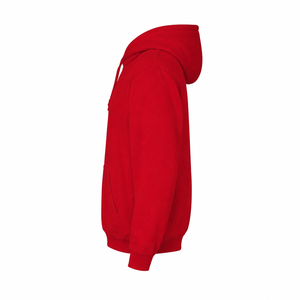 เสื้อฮู้ดสีแดงเรียบแบบกำหนดเอง ยูนิเซ็กส์ ผ้าฟลีซหนาน้ำหนักมาก 100% ผ้าฝ้าย เสื้อกันหนาวแห้งเร็ว 370 กรัม - Product Image 2