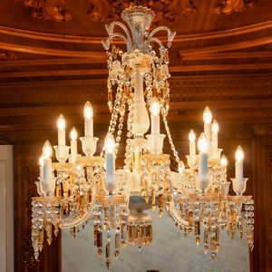 Lámpara de Araña de Cristal K9 de Lujo, Estilo María Teresa Dorada, para Decoración de Vestíbulo de Hotel, Luces Colgantes Grandes - Product Image 3