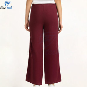 Women Casual Loose <b>Trousers</b> Wide Leg Pants High Waist Elastic <b>Drawstring</b> Sports Pants Comfortable Daily Wear - Product Image 4