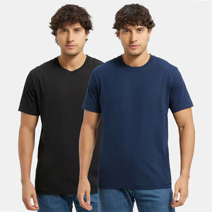 Camiseta de Algodón Peinado de Primera Calidad con Cuello Redondo y Manga Corta, Color Rojo Borgoña, Corte Ajustado, Camiseta Básica de Algodón con Cuello Redondo - Product Image 4
