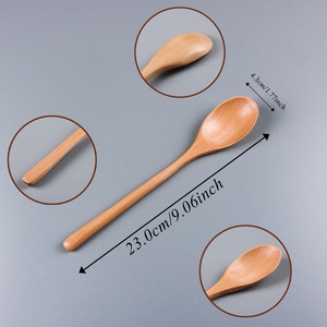 Wooden Natural 6-Piece <b>Gold</b> Plated Mirror Polish Eco-Friendly Dishwasher Safe <b>Spoon</b> Set High Quality - Product Image 5