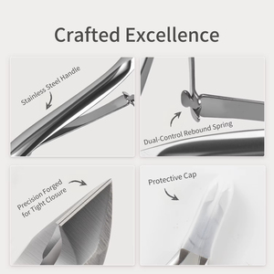 Cortacutículas Profesional de Acero Inoxidable de Alta Calidad, Pinzas para Cutículas, Removedor de Piel Muerta, Pinzas para Manicura y Pedicura - Product Image 3