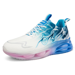 Baskets de course décontractées pour hommes bleues/blanches, prix de gros, chaussures de sport tendance pour la marche - Product Image 2
