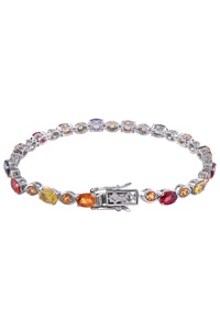 Pulsera de Zafiros Múltiples en Plata de Ley 92.5 KLSB-20132 - Product Image 4