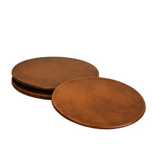 Wholesale Pure Copper Coasters Set of 4 Custom Logo Hammered Metal Drink <b>Mat</b> for Home Restaurant and Luxury <b>Bar</b> Decoration - Product Image 2