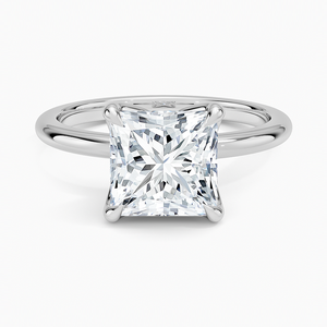 Anillo BOJ 065 con Corte Princesa, Plata 925, Anillo Solitario Elodie con Diamante de 2ct, Color D, VVS1, Moissanita, Certificado GRA, Precio Bajo en Oferta - Product Image 1
