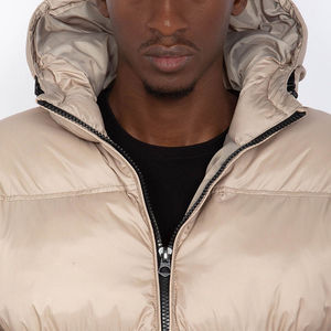 High Quality Custom Winter Streetwear Men's Oversized Bomber Jacket Zip Front Logo Bubble Long <b>Coat</b> Plus Size Comfortable OEM - Product Image 5