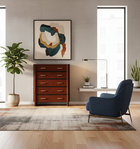 <b>5</b>-drawer Eco-Friendly Modern Mango Wood Bed <b>Frame</b> <b>5</b> Drawers Handcrafted Premium Quality Bedroom Furniture Export Wholesale - Product Image 4