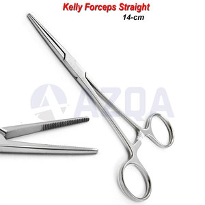 Professional Manual Stainless Steel Kelly Forceps Straight 14 cm Durable Surgical Hemostatic Clamp Locking Medical Instrument - Product Image 4