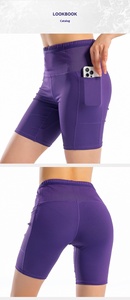 Women sports <b>tight</b> shorts marathon Fitness Compression Shorts Polyester Stretch quick dry Custom logo solid Running <b>Tight</b> Shorts - Product Image 4
