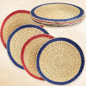 Set de table rond en jonc de mer écologique, fait main, tissé naturellement, fabricant de vaisselle en gros du Vietnam - Product Image 4