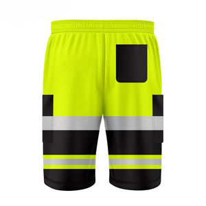 Shorts de travail en coton haute visibilité réfléchissants, service OEM, personnalisables, durables, légers, pour la sécurité, utilisation en extérieur, cargo - Product Image 4