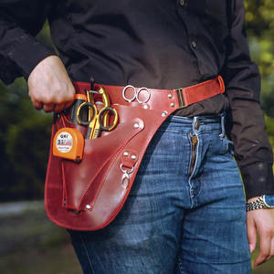Ceinture porte-outils en cuir véritable robuste pour fleuriste, avec sangle à boucle réglable et rangement multi-compartiments, à vendre - Product Image 4