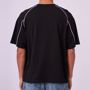 T-shirt en coton à col en V, coupe classique, ourlet incurvé, personnalisable avec logo imprimé, couleur unie, vierge, écologique et respirant, modèle 2026 - Product Image 5