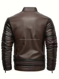 Veste en cuir pour hommes haute qualité, design unique, meilleure vente à bas prix, vestes en cuir d'hiver élégantes coupe ajustée et fabriquées - Product Image 3