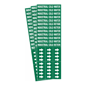 Etiqueta Adhesiva Flexible Brady para Tuberías de Retorno de Agua Fría, ANSI/ASME, para Tuberías Industriales - Product Image 2