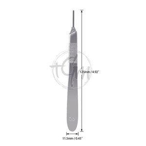 Manche de lame en acier inoxydable de qualité supérieure, adapté aux applications de santé, d'éducation, de recherche et chirurgicales, équipement de laboratoire - Product Image 2