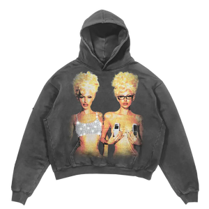 Hot Selling Custom Vintage Washed <b>Men</b> Fleece Streetwear Dtg Printing Hoodie Hop Style <b>Black</b> Blank Stone Washed Premium Hoodie - Product Image 1