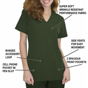 Uniforme de Trabajo para Enfermeras, Pantalones Médicos Morados para Personal de Salud, Pantalones Blancos Tipo Cargo, Pantalones Negros de Corte Recto - Product Image 6