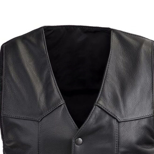Gilet de motard en cuir véritable pour homme, vêtement de moto avec coupe confortable pour le quotidien - Product Image 6