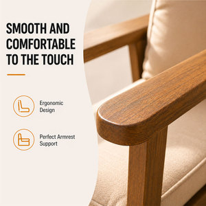 Ensemble <span class=keywords><strong>de</strong></span> canapés en rotin tressé et bois <span class=keywords><strong>pour</strong></span> l'<span class=keywords><strong>extérieur</strong></span>, résistant à l'eau, <span class=keywords><strong>pour</strong></span> <span class=keywords><strong>jardin</strong></span>, cour, chambre, plage, parc - Cadre en aluminium, revêtement en tissu - Product Image 3