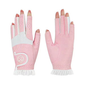 Gants de golf sans doigts pour femmes Cabretta - Cuir véritable antidérapant avec sangle de poignet réglable pour une utilisation en extérieur (XL) - Product Image 6
