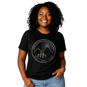 T-shirt à manches courtes et col rond avec design en strass, haut décontracté pour tous les jours, pour hommes et femmes, vêtements de style streetwear - Product Image 1