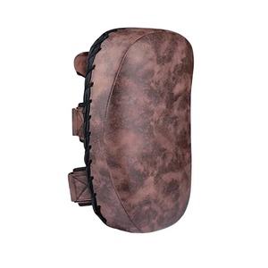 Almohadilla de entrenamiento de boxeo y Muay Thai de cuero sintético PVC PU marrón vintage personalizada, resistente, con doble almohadilla ajustable - Product Image 3