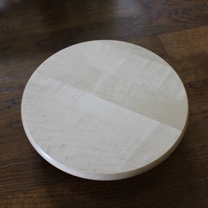 Wood Double Tier Rotating Tray Smooth-Spin Lazy Susan for Tabletop <b>Spice</b> Serving - Product Image 1
