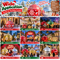 Boule de Noël gonflable personnalisée, grande décoration de Noël en PVC, boule miroir pour parc à thème, centre commercial, décoration d'événements