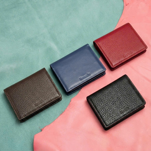 Cartera Bifold con Bloqueo RFID para Hombre, de Cuero Genuino, Delgada, con Cierre de Botón, Compatible con Monedas, para Uso Comercial, Estuche para Tarjetas de Crédito - Product Image 5