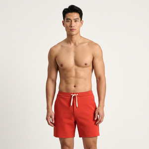 <b>Men's</b> <b>Red</b> Solid Color Quick Dry Drawstring <b>Shorts</b> Mid Waist Casual Knitted Polyester <b>Short</b> <b>Shorts</b> - Product Image 5