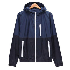 100% Polyester Outdoor Waterproof Windbreaker <b>Jacket</b> Men Slim Fit Color Block Nylon Zipper Windbreaker Windproof <b>Jacket</b> - Product Image 2