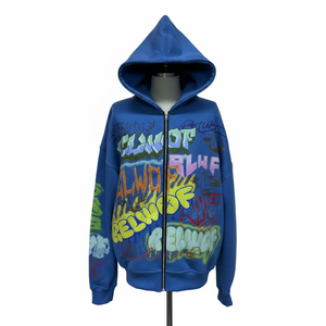 Vente en gros de sweats à capuche à fermeture éclair de qualité supérieure, design populaire, très demandés, avec logo personnalisé imprimé à l'écran, fabriqués en usine, prix bas. - Product Image 3