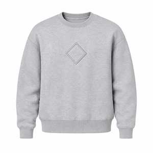 เสื้อสเวตเชิ้ตคอกลมผ้าฝ้ายฟลีซพรีเมียมสำหรับผู้ชาย ปักลายอักษรแบบกำหนดเอง สัมผัสนุ่ม สไตล์ไฮสตรีท - Product Image 1