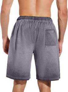 Pantalones Cortos 100% Algodón con Lavado Ácido y Bolsillos Laterales para Hombre, Corte Relajado, Estilo Vintage, Lavado a la Nieve, Tejido Grueso - Product Image 2