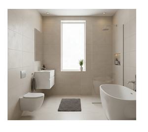 Carreaux muraux et de sol en porcelaine mate KC 60x120cm, autocollants, antibactériens, pour salle de bain de villa, sur mesure, origine Gujarat - Product Image 3