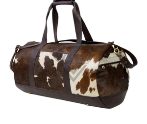 Sac de voyage en cuir de vachette véritable de qualité supérieure, fait main, grand format, pour homme et femme - Product Image 3