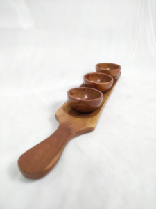 Plateau de service en bois en forme de feuille, artisanal, en bois naturel poli, durable, portable, écologique, idéal pour la vente en gros - Product Image 6
