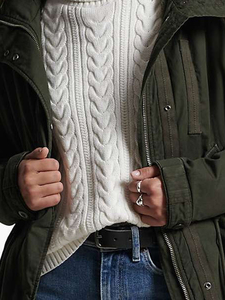 Custom Women's Winter Long Faux Fur Hooded Parka Jacket with <b>Wool</b> Lining Zipper Closure - Product Image 6