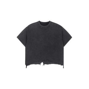 T-shirt Homme Oversize Léger de Haute Qualité en Coton Respirant avec Impression Personnalisée Effet Vieilli – Vente en Gros - Product Image 1