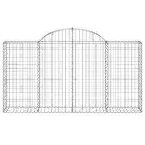 Juego de 4 cestas de gaviones de hierro galvanizado plateado, rectangulares, resistentes a la intemperie, adornos de jardín para exteriores, decoración independiente - Product Image 6